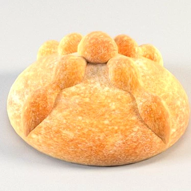 Authentic Pan de Muerto - Traditional Mexican Bread 3D model image 1 