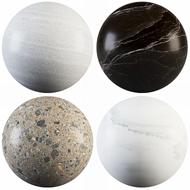 Marble 35 Collection: Gray, Brown, Beige Stone Textures 3D model image 1 