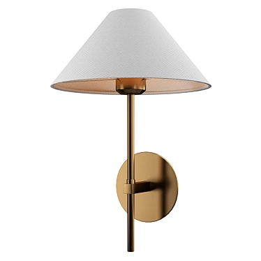 Modern Textile Shade Wall Sconce 3D model image 1 