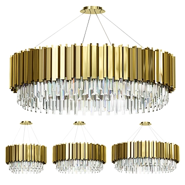 Empire Suspension Mondo 60: Elegant Loft Chandelier 3D model image 1 