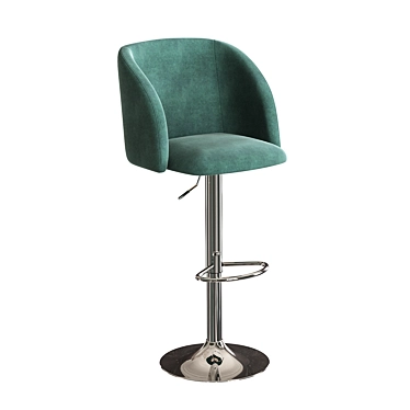 Millie Chrome Bar Chair 3D model image 1 