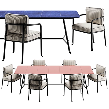 B&B Italia Borea Dining Set 3D model image 1 