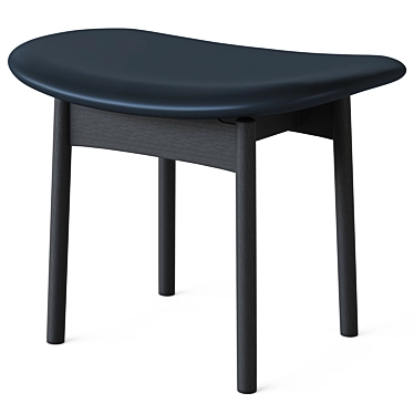 Title: Saga Lounge Stool: Modern Elegance for Your Space 3D model image 1 