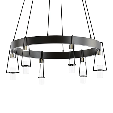 Elegant 6-Light LED Chandelier 3D model image 1 