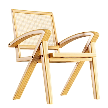 Rattan Armchair: Stylish and Comfortable 3D model image 1 