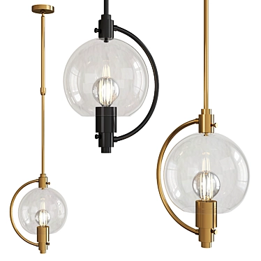 Pluto Pendant Light: Modern Elegance 3D model image 1 