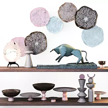 Fos Ceramiche Wall Decor Set - PORIFERA 3D model image 1 