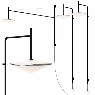 Sleek TEMPO Sconce: Modern Illumination by Vibia 3D model image 1 