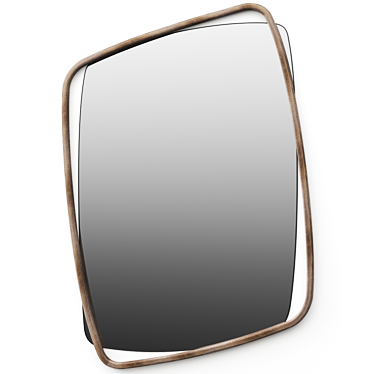 Luxury Golden Reflective Mirror by Ozzio 3D model image 1 