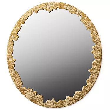  Crater Mirror: Exquisite Reflection by Porta Romana 3D model image 1 