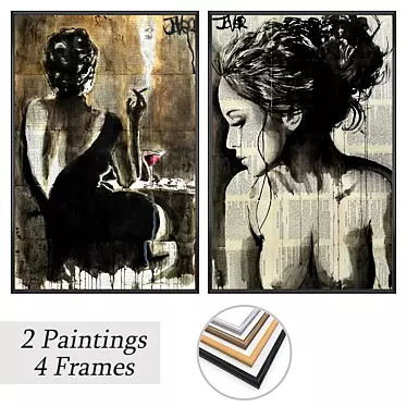 Elegant Wall Art Set 3D model image 1 