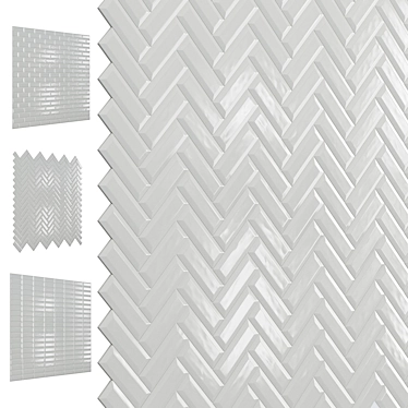 EQUIPE METRO White Ceramic Wall Tiles 3D model image 1 