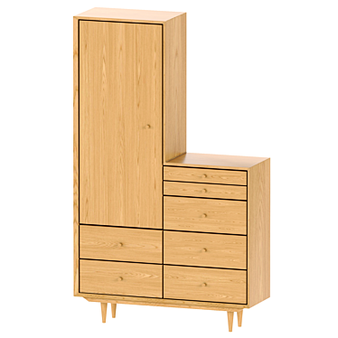 Quilda Hallway Furniture: Sleek and Elegant Storage Solution 3D model image 1 