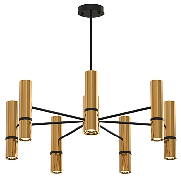 Elegant Lumen Lux Ceiling Chandelier 3D model image 1 