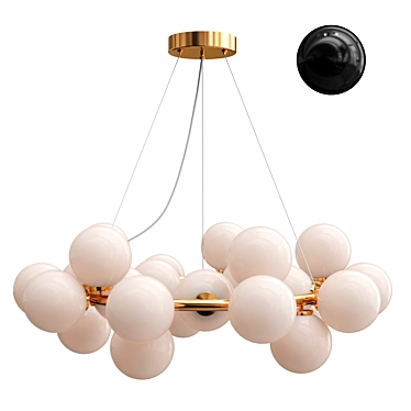 Enchanting Bean Chandelier 3D model image 1 