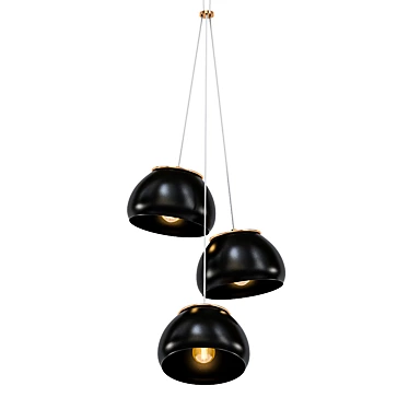 Elegant Soft Ceramic Chandelier 3D model image 1 