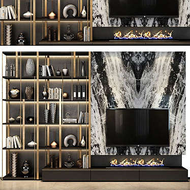 Multifunctional TV Shelf 0453 3D model image 1 