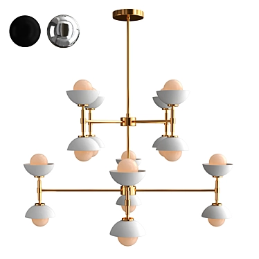 Elegant Greenwich Chandelier 3D model image 1 