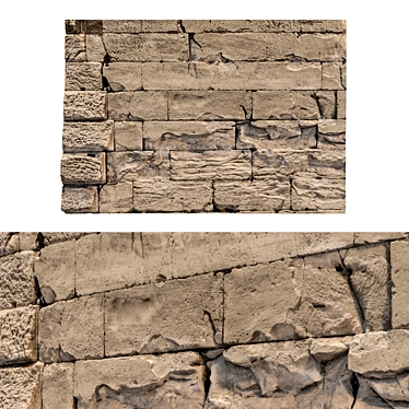 Egyptian Pyramid Wall Replica 3D model image 1 