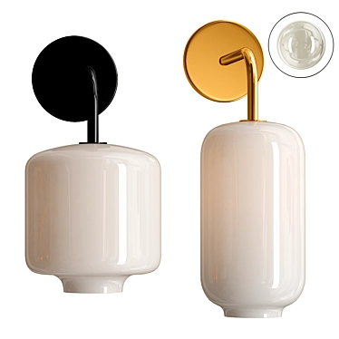 Sleek Sconce: Modern Art Lighting 3D model image 1 
