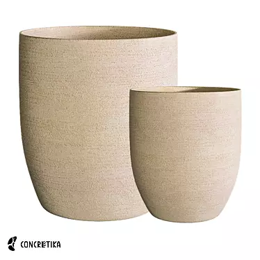 Concretika Collection of Planters Vase3 Surface Om