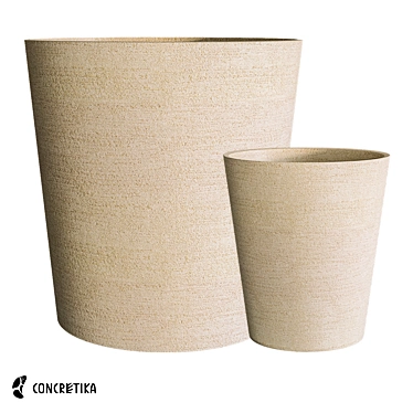 Crater XL Surface Collection: Innovative Planters with Stylish Texture 3D model image 1 