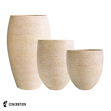 Barrel Surface Collection: Stylish Planters for Your Space 3D model image 1 