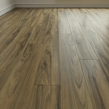 Versatile Laminate Flooring - Dark & Light Wood Board 3D model image 1 