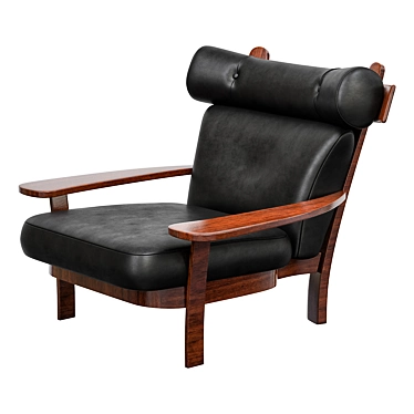 Sergio Rodrigues Ox Lounge Chair 3D model image 1 