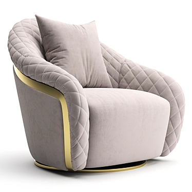 Elegant Portofino Armchair: Luxury Comfort for Your Home 3D model image 1 