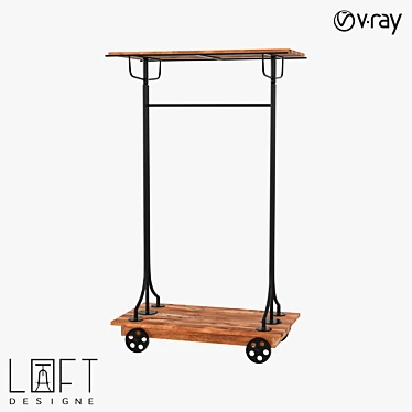 Modern Hanging Rack - LoftDesigne 478 3D model image 1 