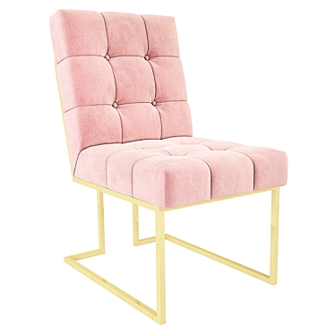 Glamour Velvet Goldfinger Dining Chair 3D model image 1 