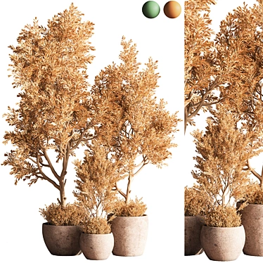 63-Piece Indoor Plant Set: Stunning 3D Models 3D model image 1 