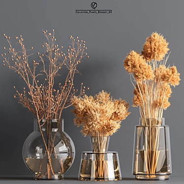 Elegant Vray Plants Bouquet 3D model image 1 