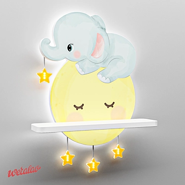 Illuminated Elephant Shelf: "Mond Elephant 3D model image 1 