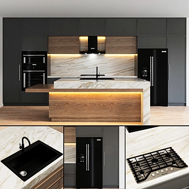 Sleek Kitchen Aid Appliances 3D model image 1 