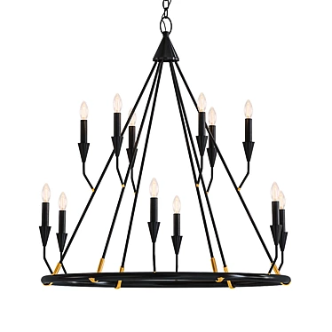 Elegant Sierra Chandelier - Stunningly Designed 3D model image 1 