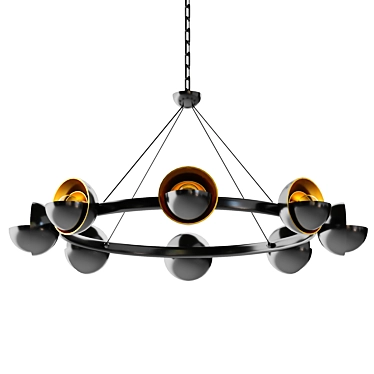 Troy Sunset Blvd 8-Light Chandelier 3D model image 1 