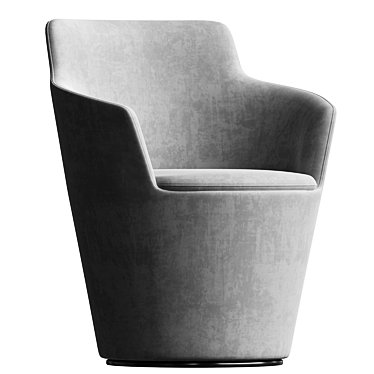 Sleek Flint Armchair 3D model image 1 