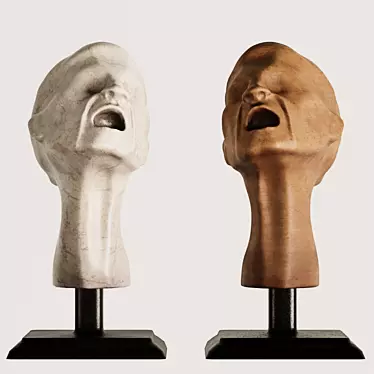 Scream Bust Statue - Immortalize the Anguish 3D model image 1 