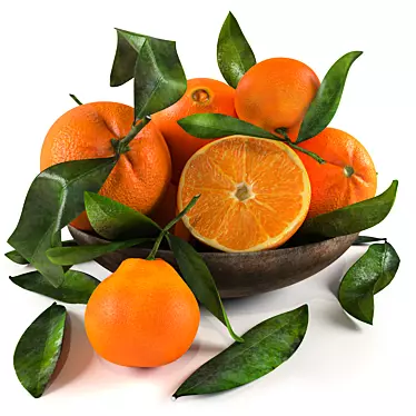 Citrus Delight Bowl: 3D Model Formats 3D model image 1 