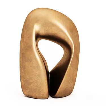 Sleek Contemporary 3D Sculpture 3D model image 1 