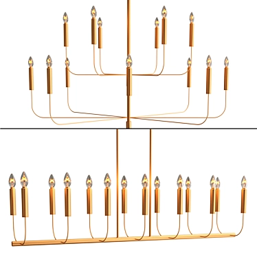 Brianna Chandelier: Modern Elegance for Every Space 3D model image 1 