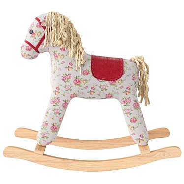 Leader Kids Textile Rocking Horse 3D model image 1 