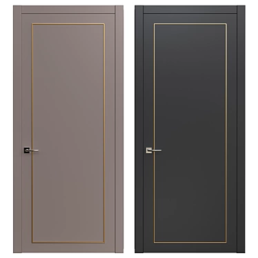 Modern Interior Door - 2200 / 980mm 3D model image 1 