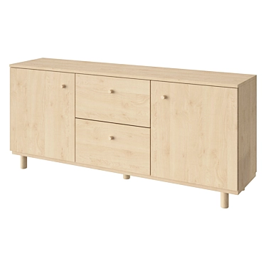 Title: Ersnäs Scandinavian Sideboard 3D model image 1 