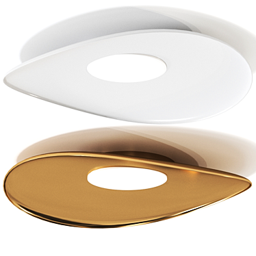 Sleek Loop Ceiling Lamp 3D model image 1 