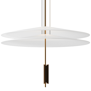 Elegant Flamingo Pendant Lamp 3D model image 1 