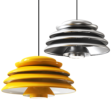 Modern Hive Pendant Lamp by Verpan 3D model image 1 