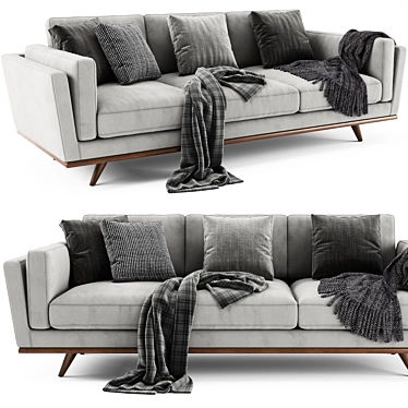 Zander 3-Seater Sofa by West Elm 3D model image 1 